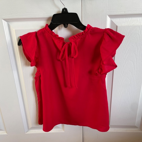 Red sleeveless top juniors size S - Picture 3 of 3
